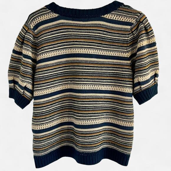 DR2 Puff Sleeve Striped Cardigan - Picture 9 of 11